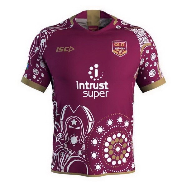 Maillot Rugby Qld Maroons Édition Commémorative 2018 Rouge